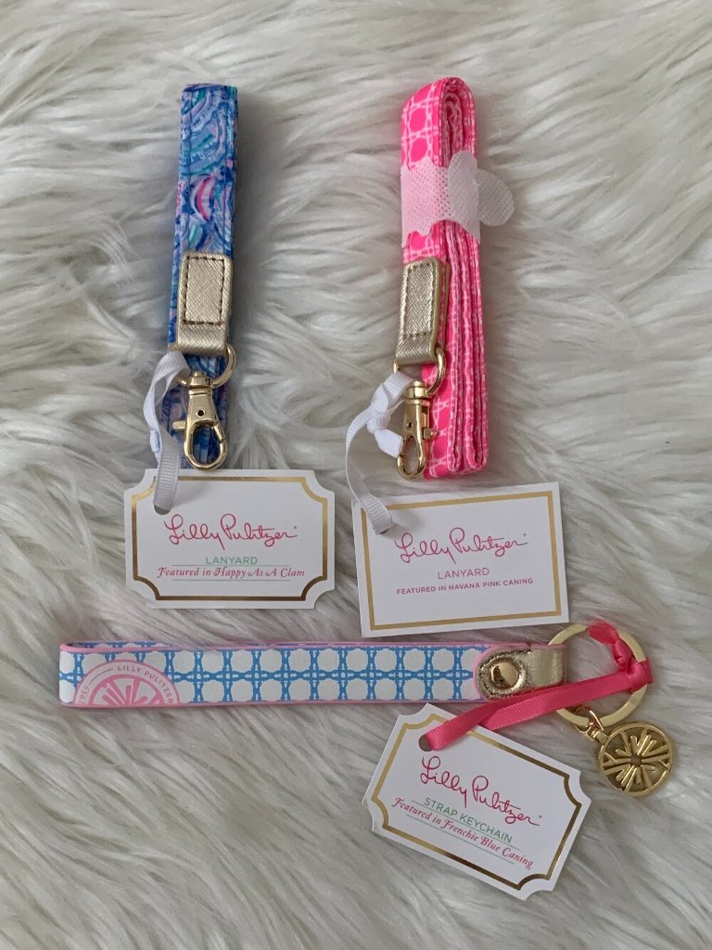 LILLY PULITZER Lanyard and Key Chain Strap SET of 3